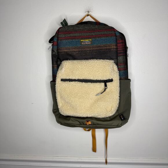 L.L.Bean Handbags - L.L.Bean Mountain Classic Cordura Sherpa Blanket Stripe Backpack NEW